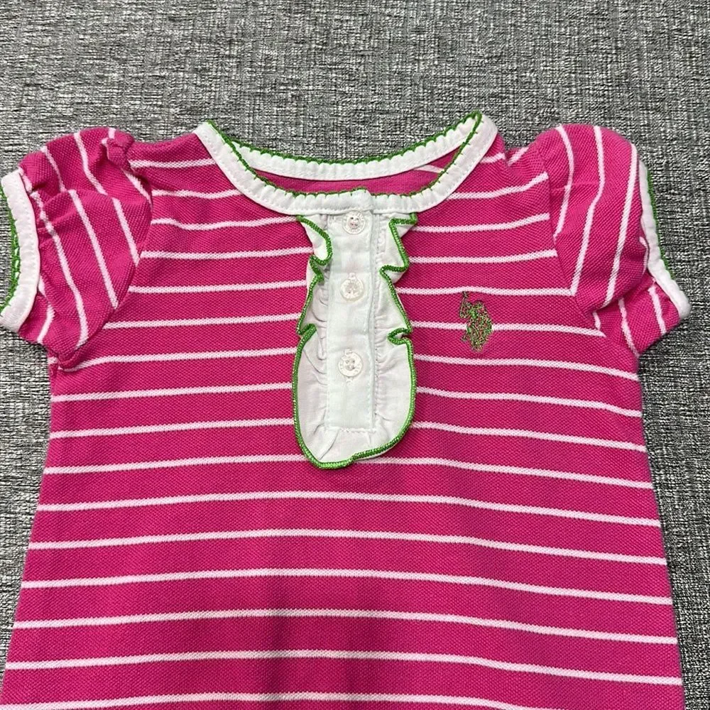 Bundle of 2 Baby Girls Romper US Polo 3/6M - Just One You by Carter 3M